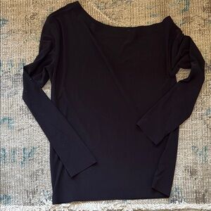 Elegant Black Women's cold  shoulder Top